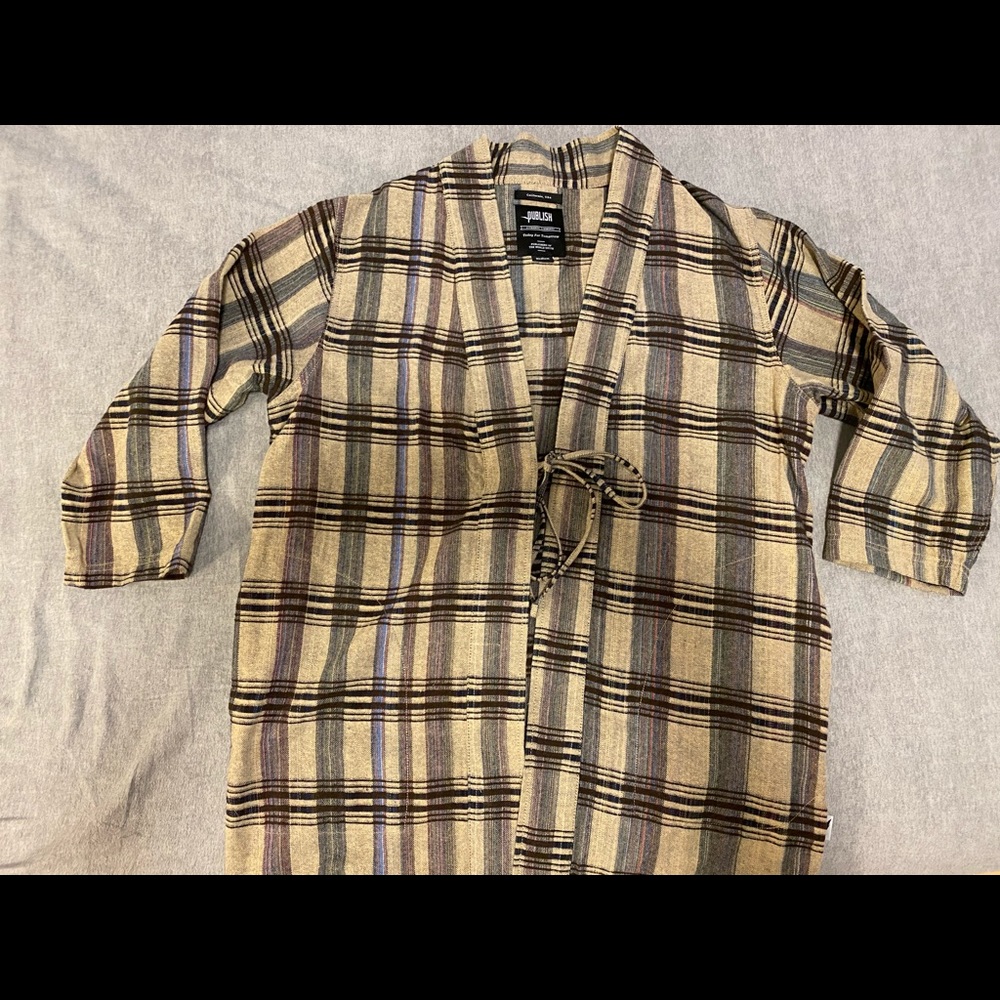 Publish Brand Plaid Kimono Size M